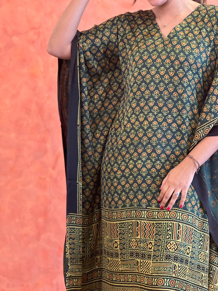 Ajrakh Silk Kaftans 4801