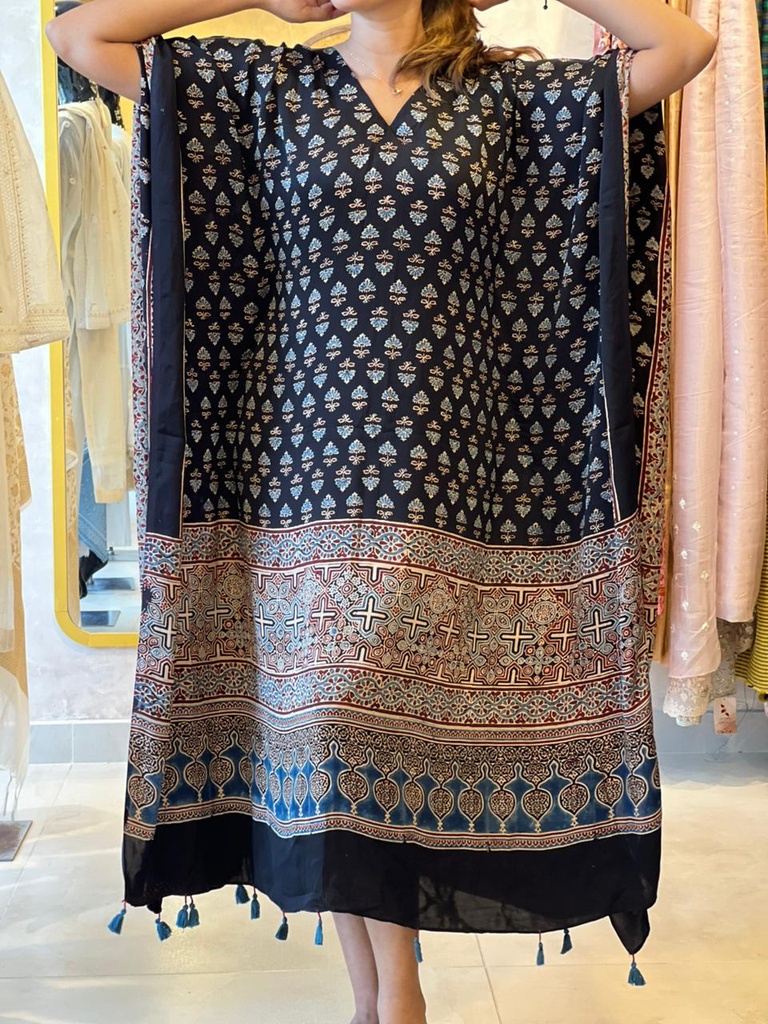 Ajrakh Silk Kaftans 4801