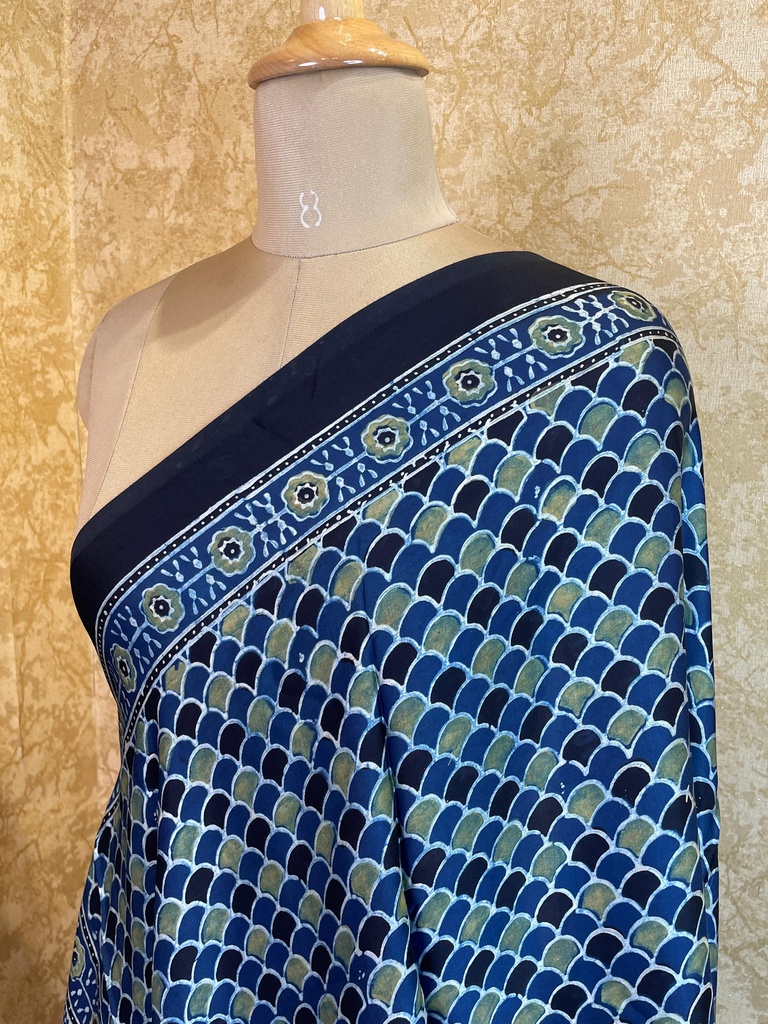 Ajrakh Silk Dupatta 5038