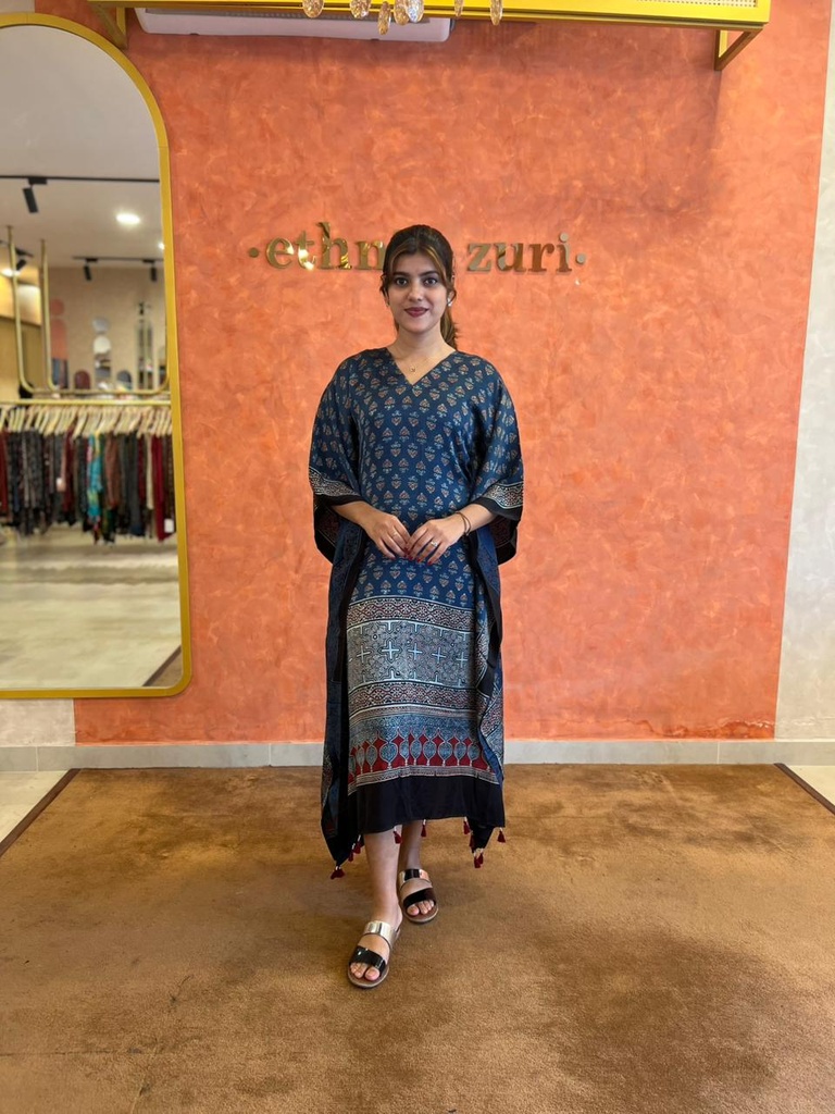 Ajrakh Silk Kaftan 4801