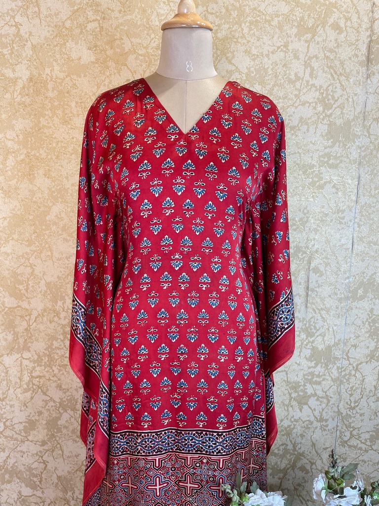 Ajrakh Silk Kaftans 4801