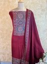Ajrakh Modal Silk Top and Dupatta Set 5048