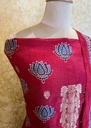 Ajrakh Dola Silk Top and Dupatta Set 5048