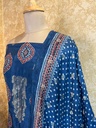 Ajrakh Dola Silk Top and Dupatta Set 5048