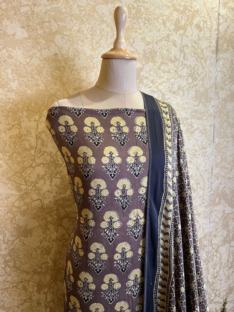 Ajrakh Modal Silk Suits 5048