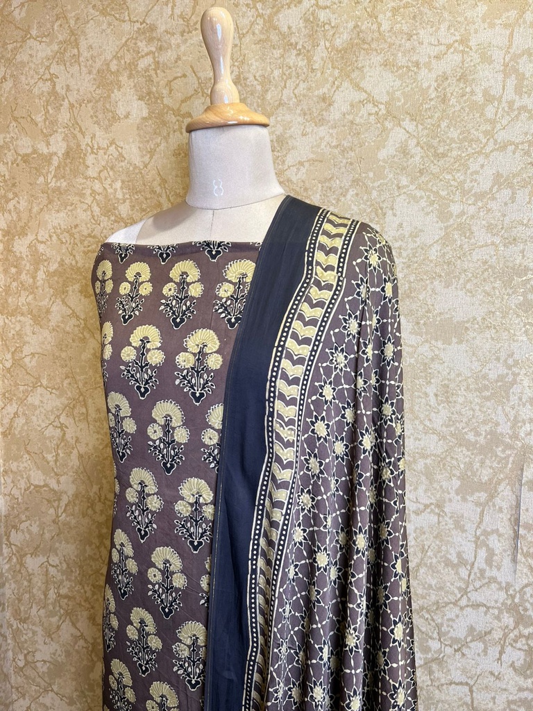 Ajrakh Modal Silk Suits 5048