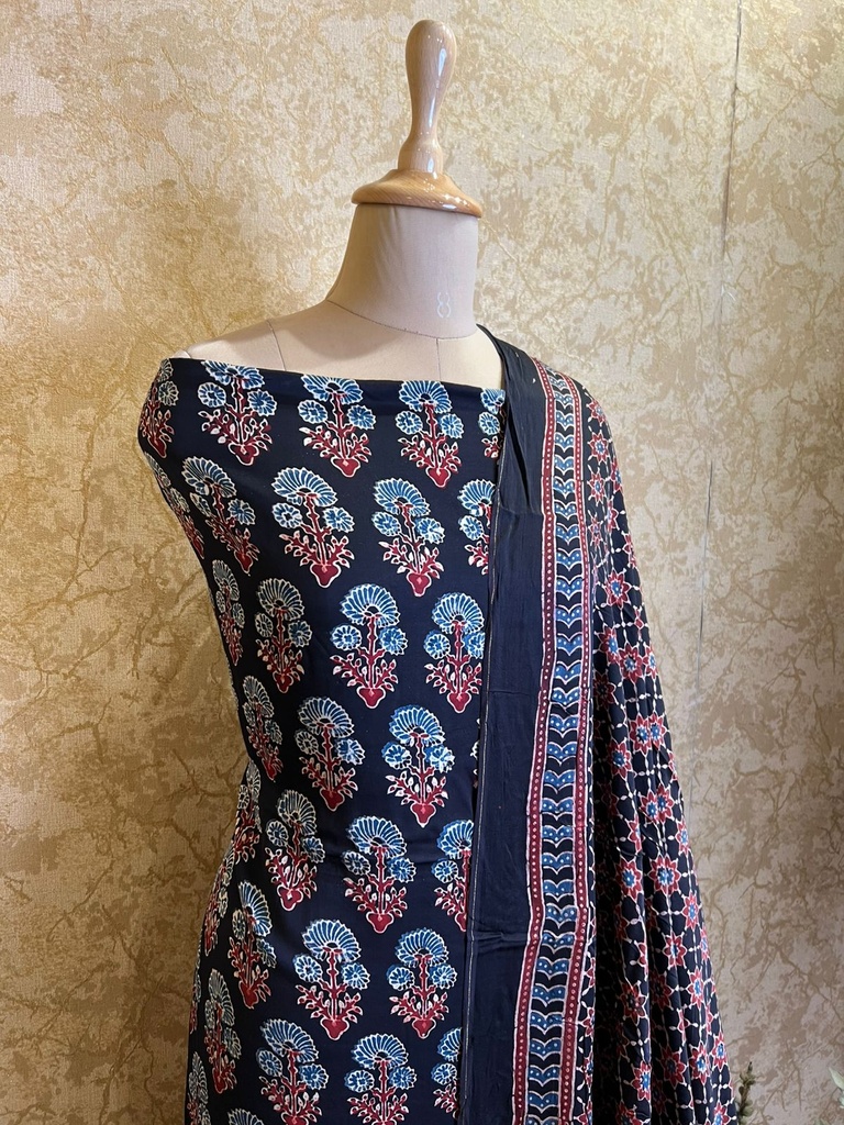 Ajrakh Modal Silk Suits 5048