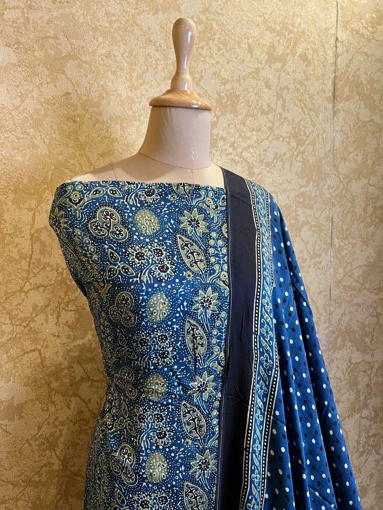 Ajrakh Modal Silk Suits 5048