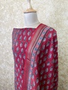 Ajrakh Maheshwari Silk Cotton Top And Dupatta 4558