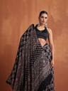 Ajrakh Modal Silk Mirror Saree 5036
