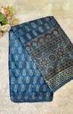 Ajrakh Handblock Printed Mashru Silk Fabric 4215