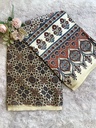 Ajrakh Handblock Printed Mashru Silk Fabric 4215