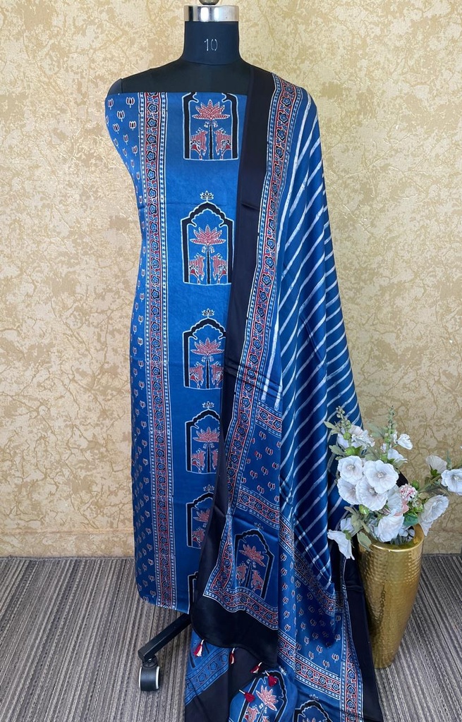 Ajrakh Modal Silk Suit 5012