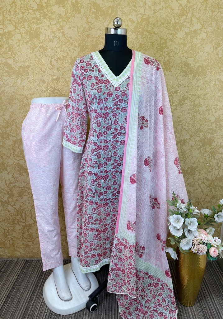  Block Printed Kurti Set 5034