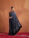 Ajrakh Mirror Saree 5036