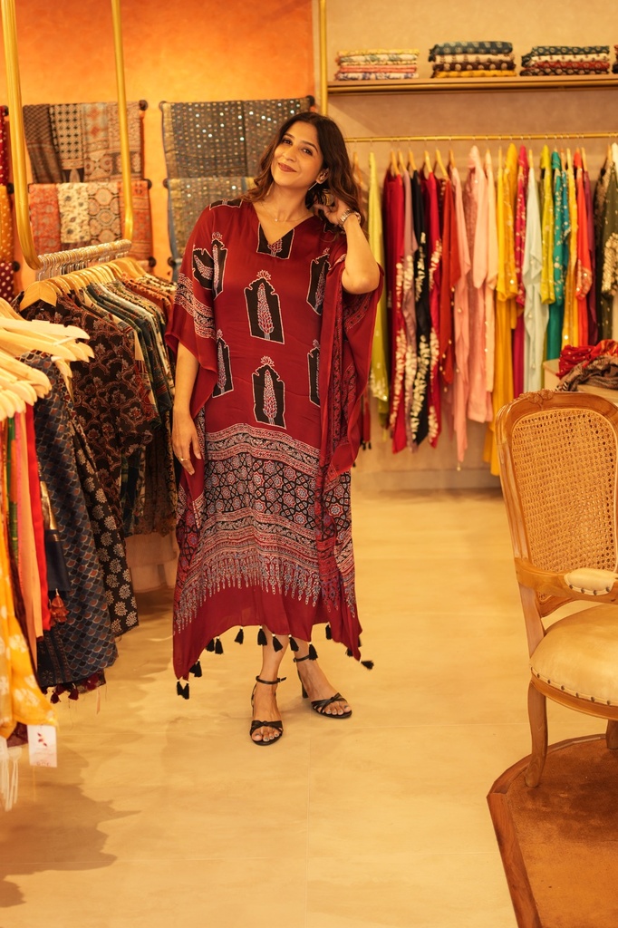 Ajrakh Silk Kaftans 4801