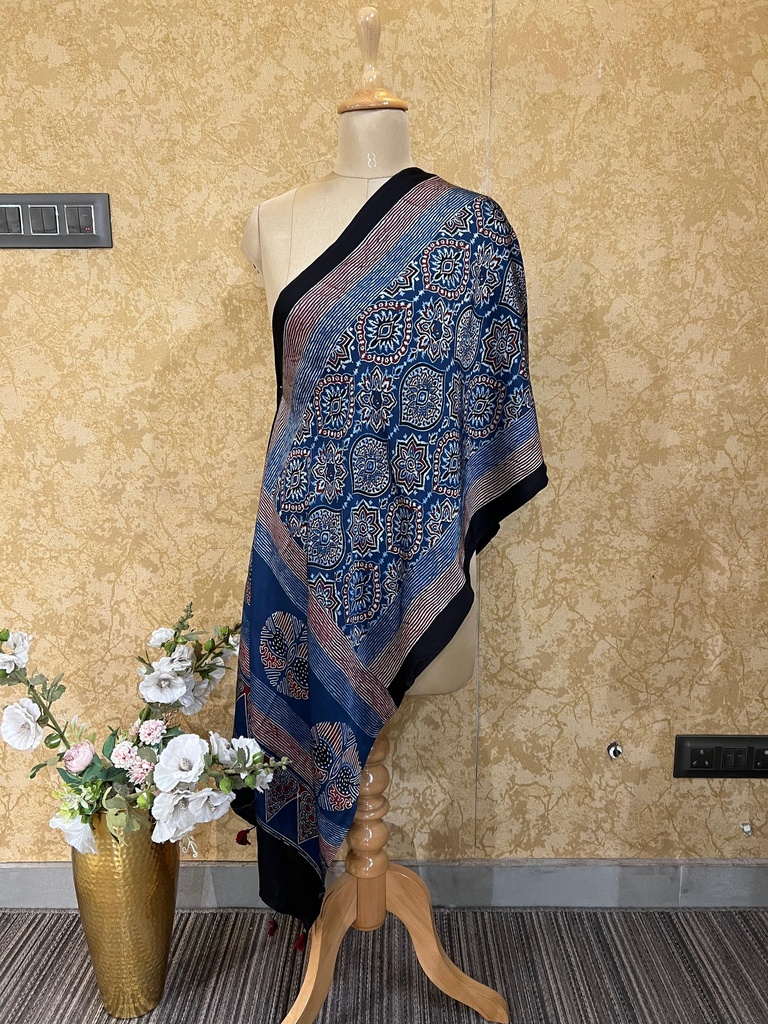 Premium Ajrakh Modal Stoles 5071