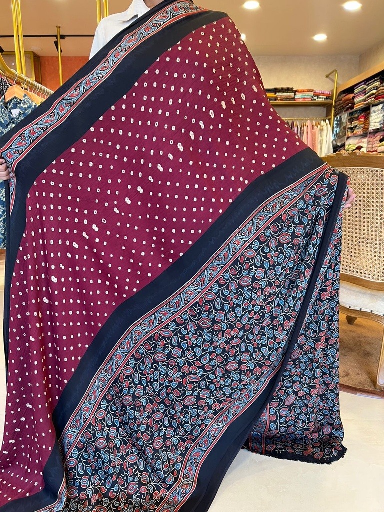 Premium Bandhani Modal Silk Saree 4244