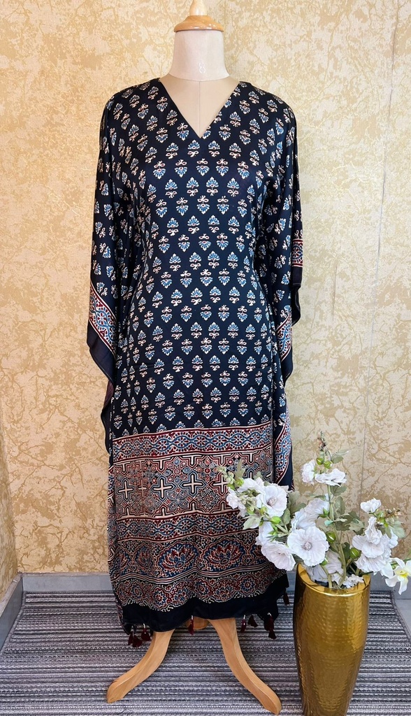 Ajrakh Silk Kaftans 4801