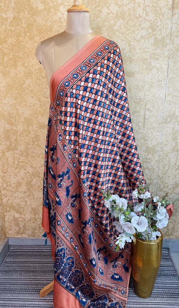 Ajrakh Silk Dupatta 5038