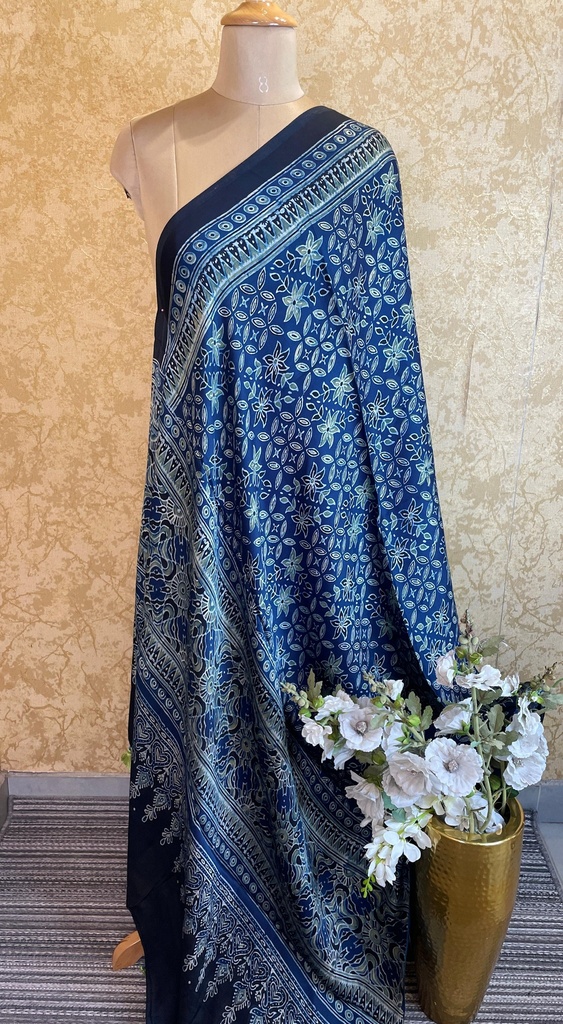 Ajrakh Silk Dupatta 5038