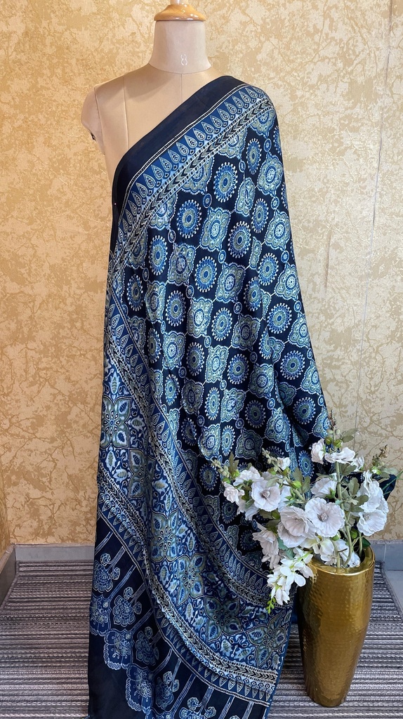 Ajrakh Silk Dupatta 5038