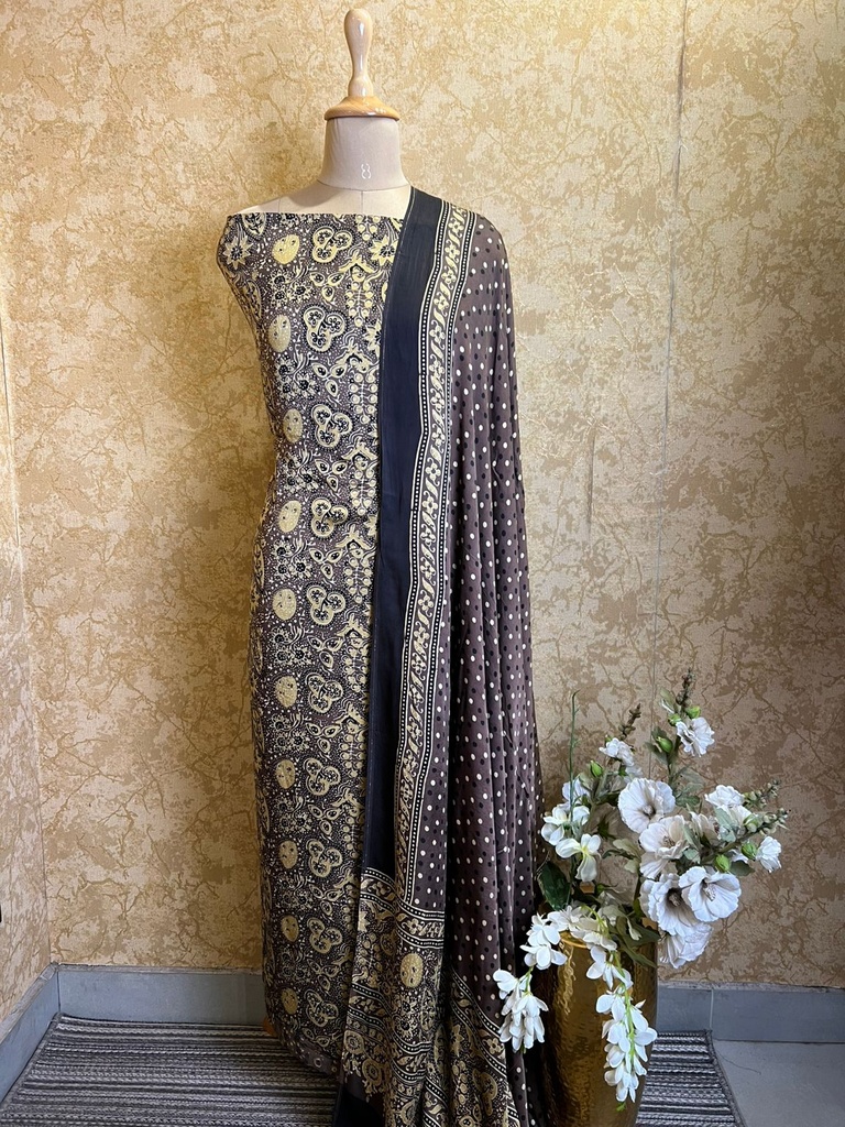 Ajrakh Modal Silk Suits 5048