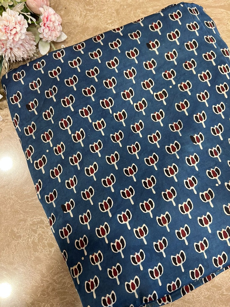 Ajrakh Modal Silk Fabric 5016