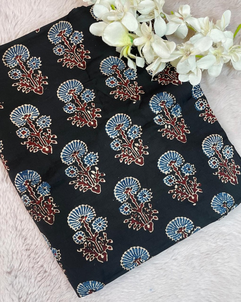Premium Ajrakh Modal Silk Fabric 5013