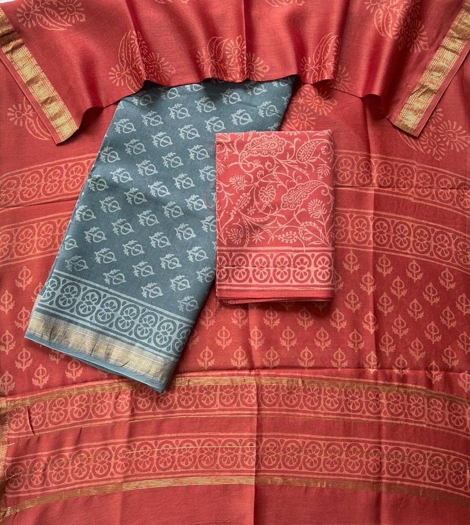 Maheshwari Silk Cotton Suits 5025