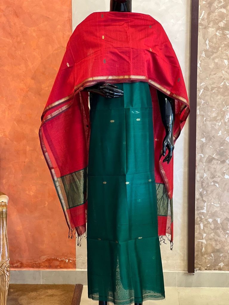 Maheshwari Silk Cotton Suits 5025