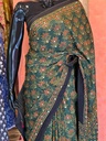 Ajrakh Modal Silk Mirror Saree 5036