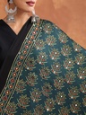 Ajrakh Mirror work  Silk Dupatta 5035 