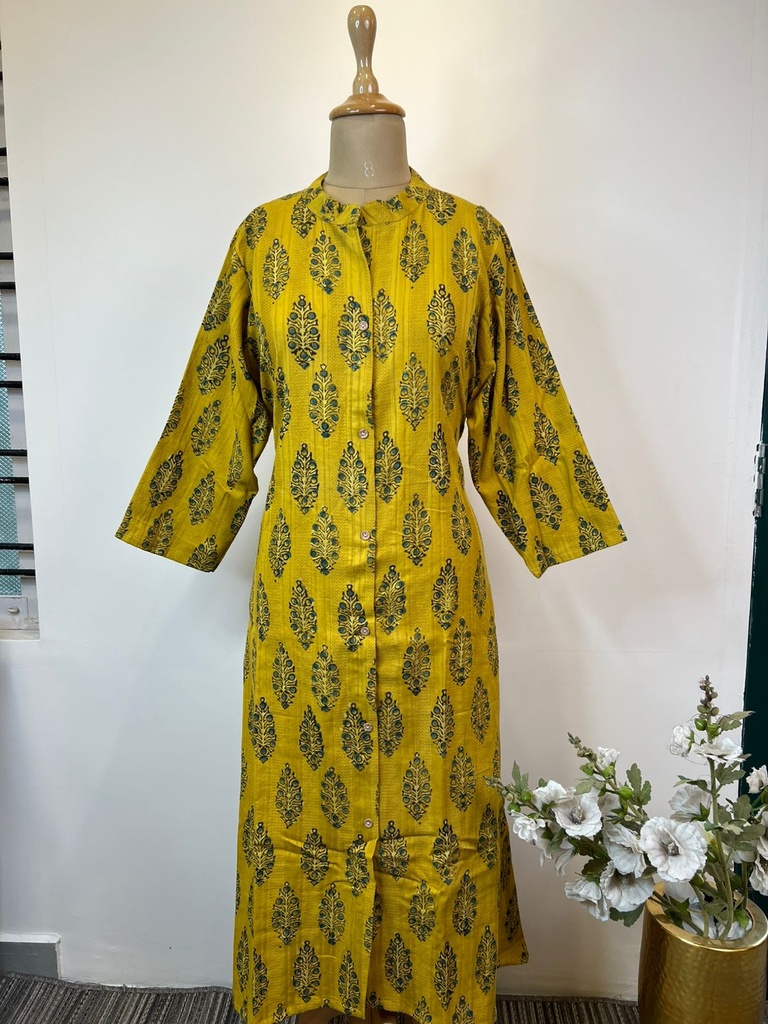 Ajrakh Handloom Cotton Kurti 5055