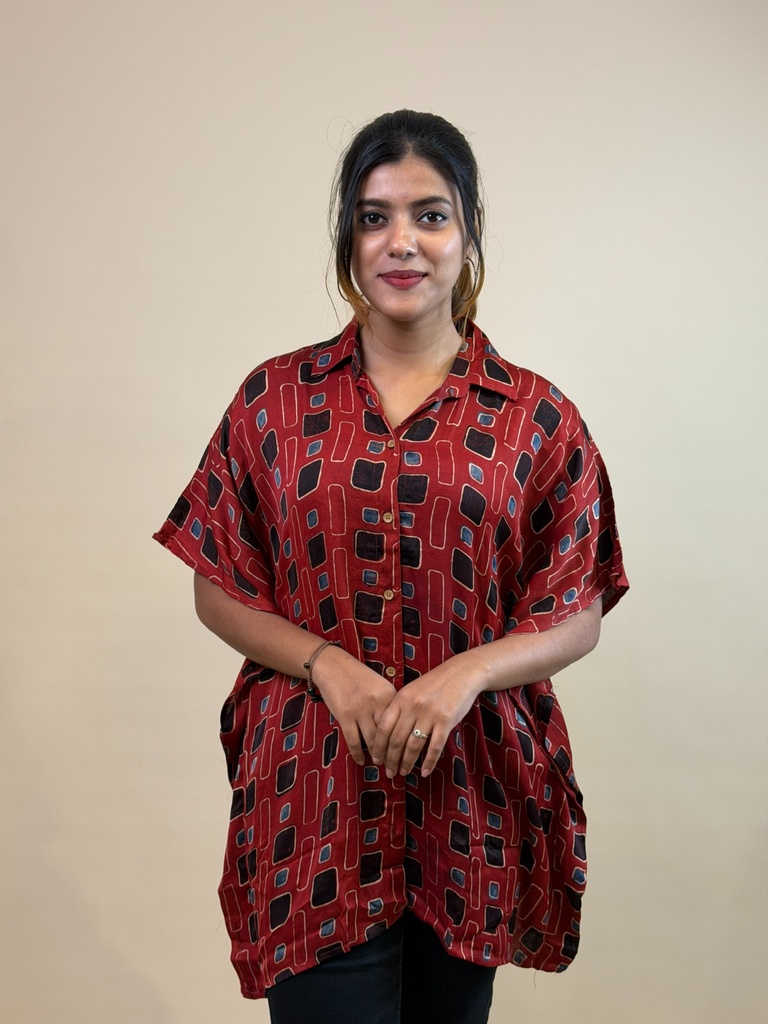 Ajrakh Shirt Kaftans 5015