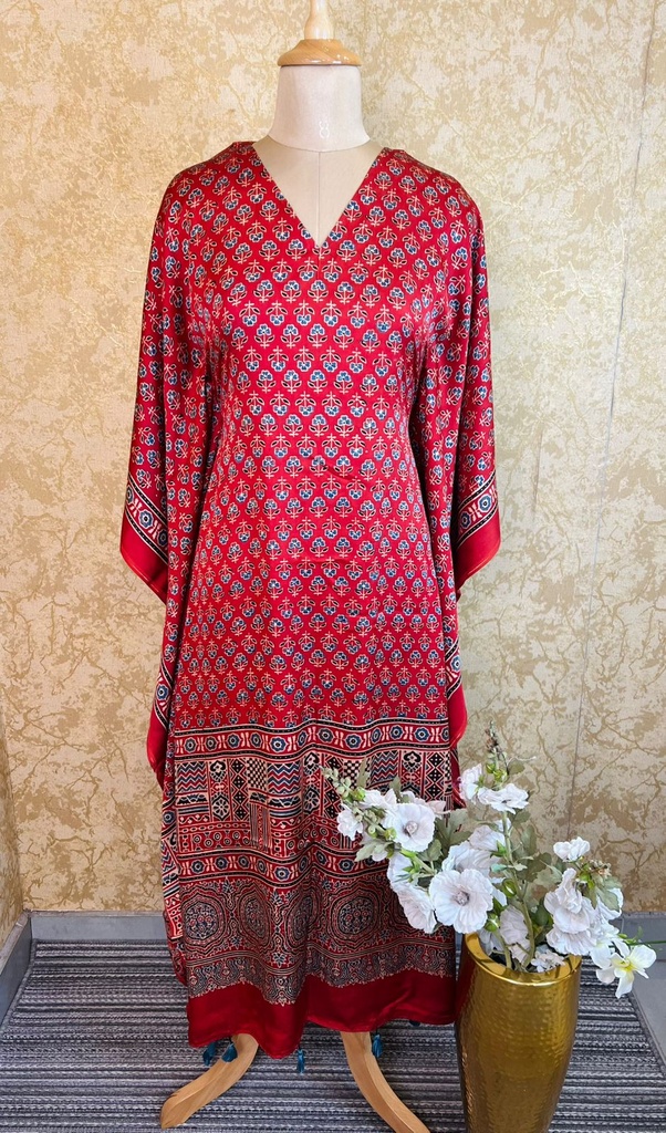 Ajrakh Silk Kaftans 4801