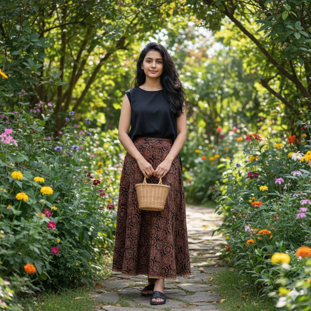 Ajrakh Cotton Skirts 4556