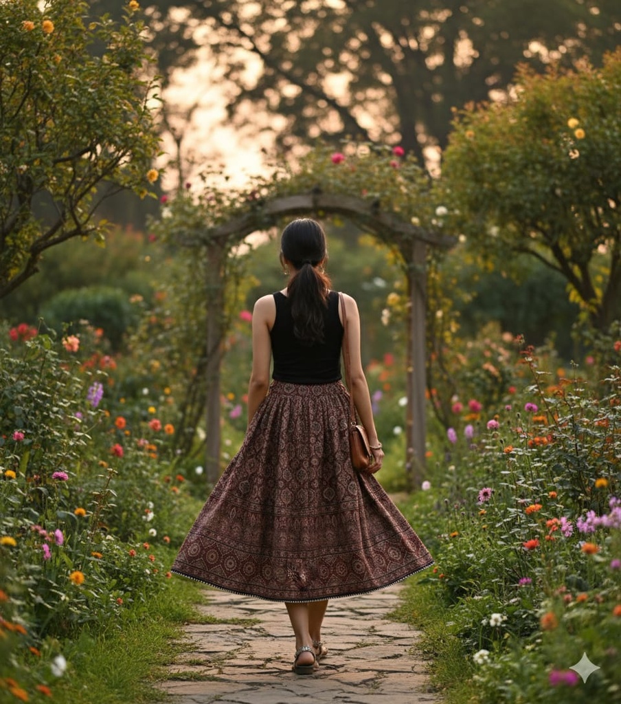 Ajrakh Cotton Skirts 4556