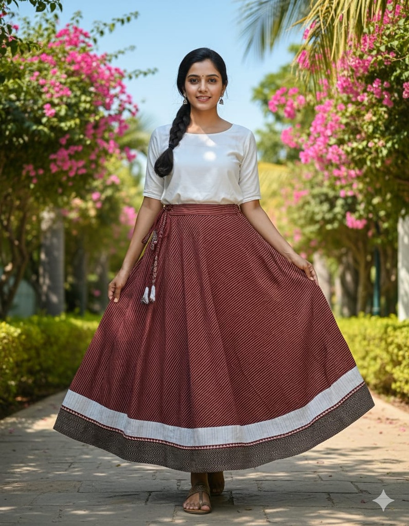 Ajrakh Cotton Skirts 4556