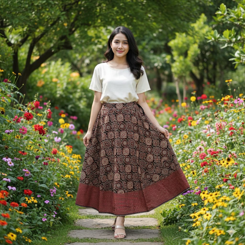 Ajrakh Cotton Skirts 4556