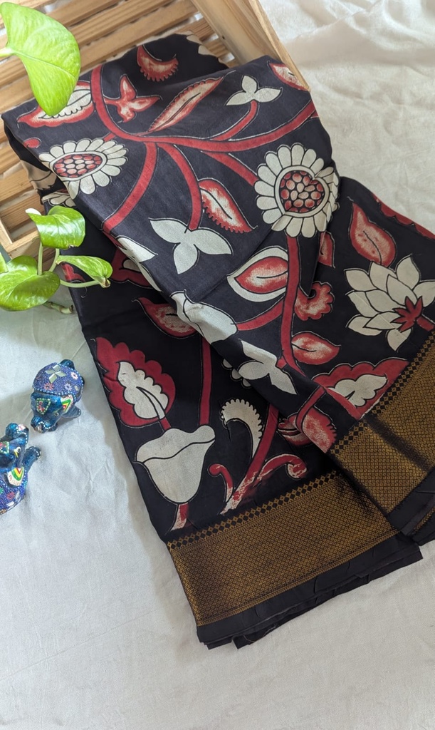 Kalamkari Maheshwari Sarees 4552