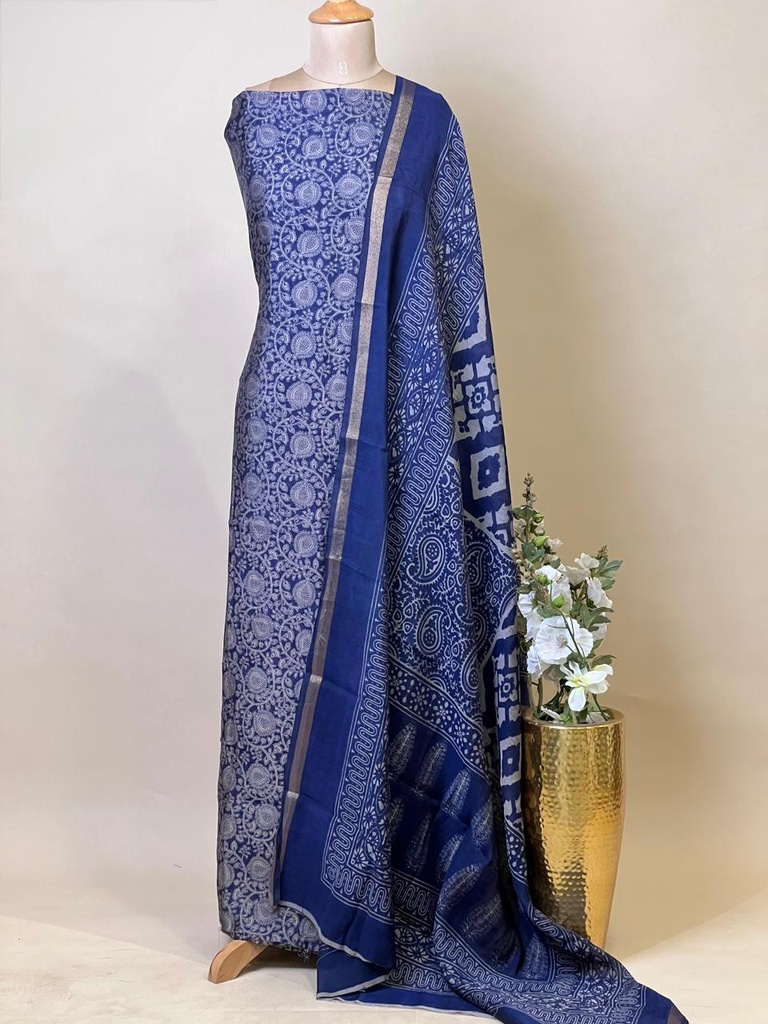 Maheshwari Silk Suits 5025 Blue