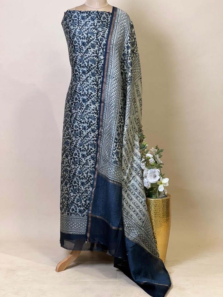 Maheshwari Silk Suits 5025 Tale Blue