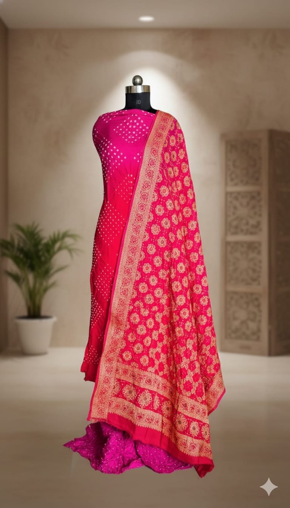 Rai Bandhej Silk Suits 5012