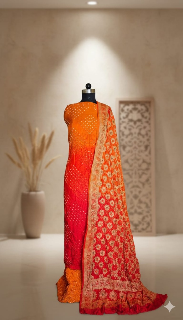 Rai Bandhej Silk Suits 5012