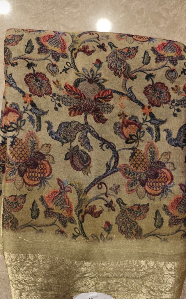 Digital Printed Chiffon Sarees 5018 Green