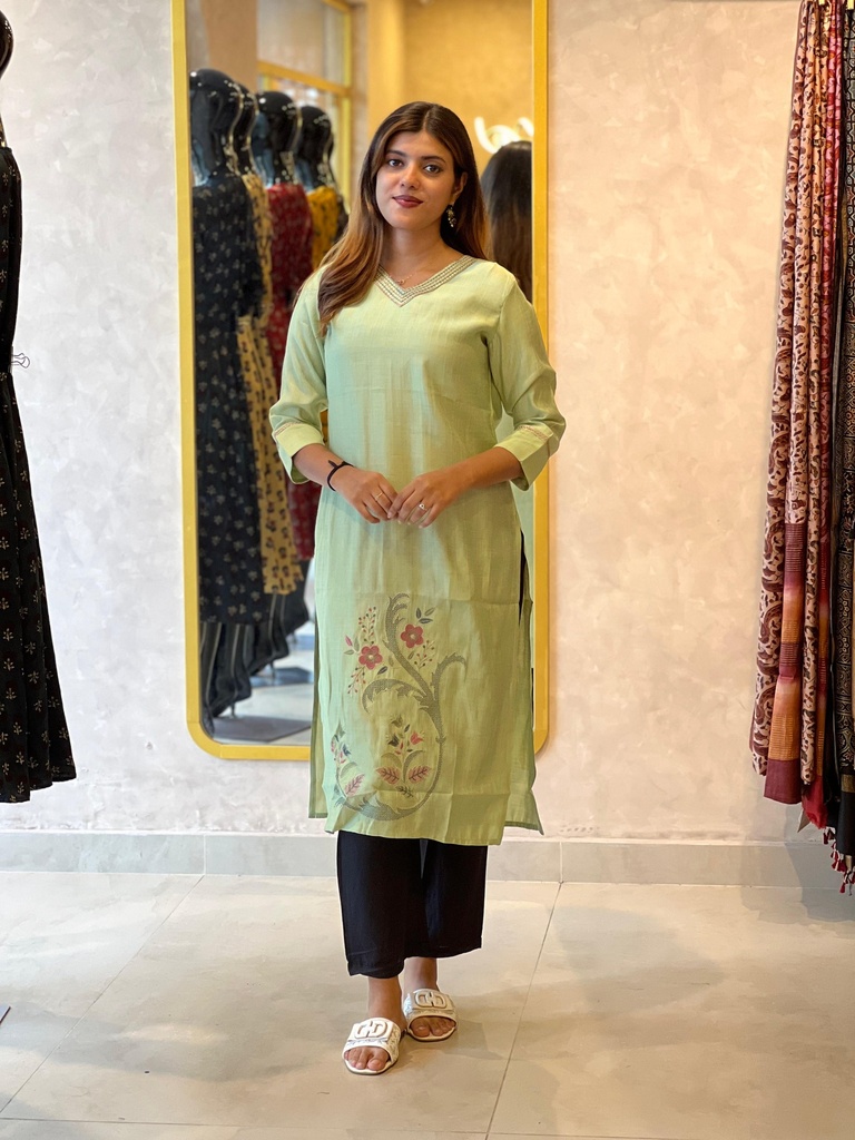 Linen Cotton Kurti 5047