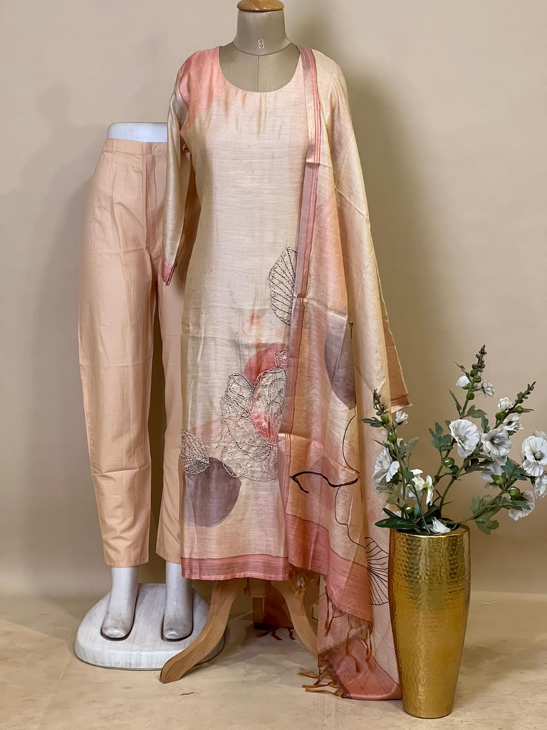 Premium Chanderi Silk Kurti Sets 5046