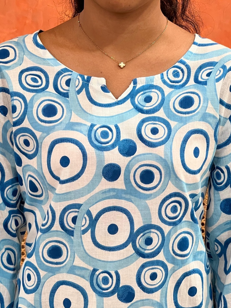 Short Cotton Kurtis 5056 Blue