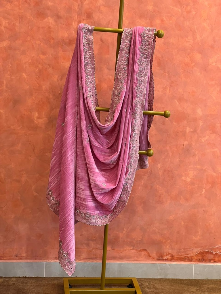 Premium Velvet Dupatta 4781 Pink
